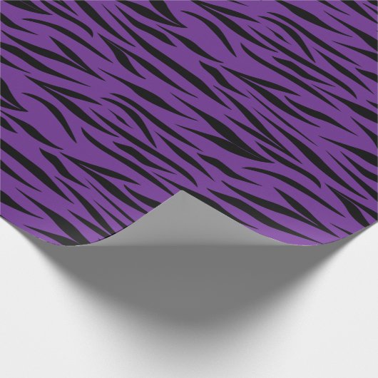 Tiger Print voor Afstuderen Gifts Paarse Naadloos Cadeaupapier (Hoek)