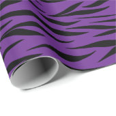 Tiger Print voor Afstuderen Gifts Paarse Naadloos Cadeaupapier (Rol Hoek)
