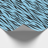 Tiger Print voor Vaderdag Light Blue Seamless Cadeaupapier (Hoek)