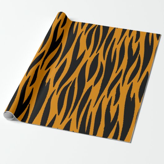Tiger Print Wrapping Paper Cadeaupapier (Uitgerold)