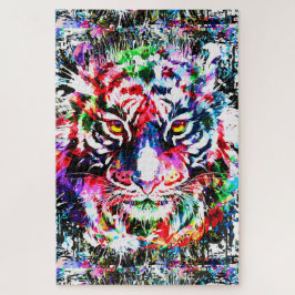 Tiger Puzzle | Kleurrijke tekening | Abstracte kun Legpuzzel