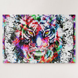 Tiger Puzzle | Kleurrijke tijgertrekpuzzel Legpuzzel