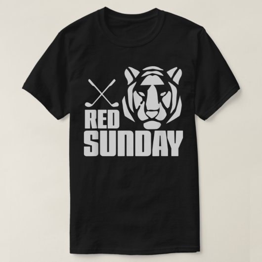 Tiger Red Sunday Golf t T-shirt (Design voorkant)