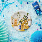 Tiger Reserve Villa | Tropisch Oerwoud van Bohemen Papieren Bordje (Feest)