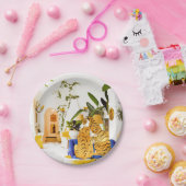 Tiger Reserve Villa | Tropisch Oerwoud van Bohemen Papieren Bordje (Feest)