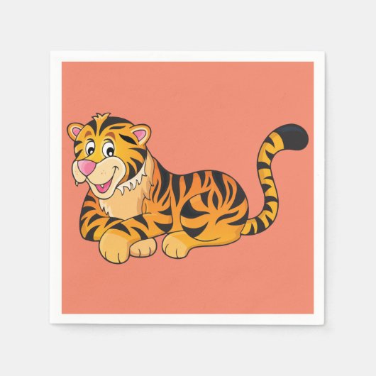 Tiger Resting Paper Napkins Servet (Voorkant)