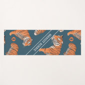 Tiger Retro Kleurrijk Gepersonaliseerd Patroon Yogamat (Voorkant (horizontaal))
