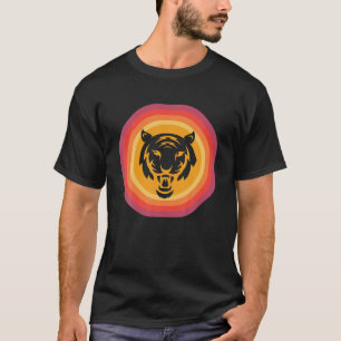 Tiger Retro Sunset Wilde Kat Roars T-shirt