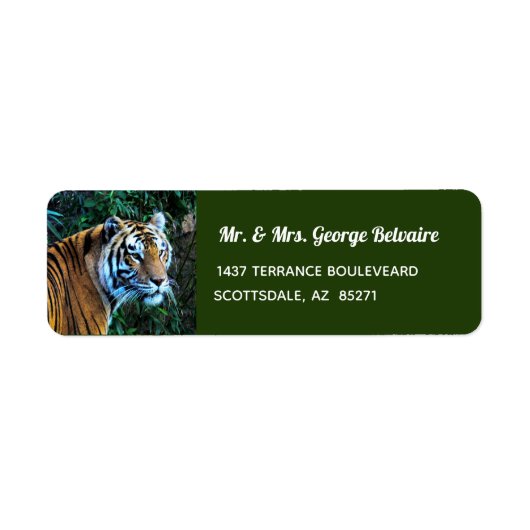 Tiger Return Address Label (Voorkant)