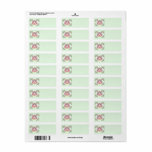 Tiger Return Address Label (Full Sheet)