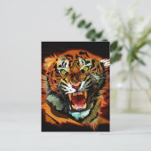 Tiger Roar Briefkaart (Staand voorkant)