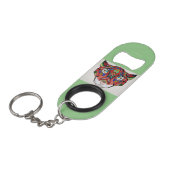 Tiger roestvrij stalen flesopener mini flessenopener (Voorkant Gekanteld)