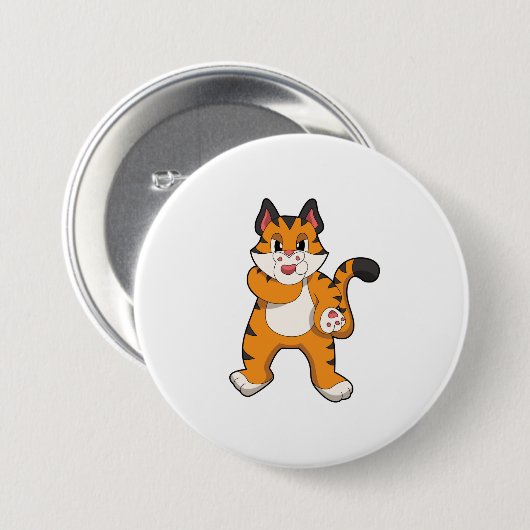 Tiger Ronde Button 7,6 Cm (Voorkant /achterkant)