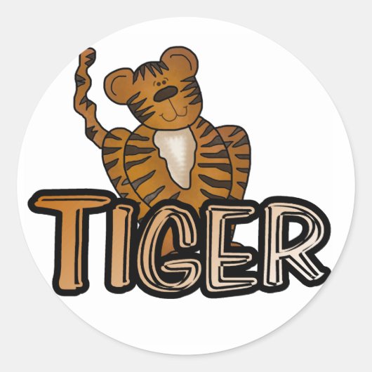 TIGER RONDE STICKER (Voorkant)
