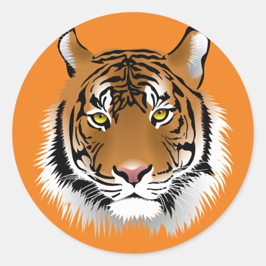 TIGER RONDE STICKER (Voorkant)