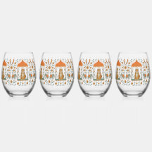 🍸🦁 "Tiger Royale" (Set van 4)