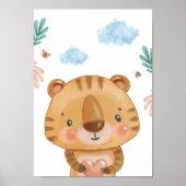 Tiger Safari Nursery Poster Kinder Room Print (Voorkant)