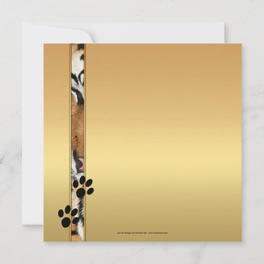 Tiger Safari Zoo Wedding Invitation Kaart (Achterkant)