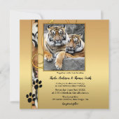 Tiger Safari Zoo Wedding Invitation Kaart (Voorkant)