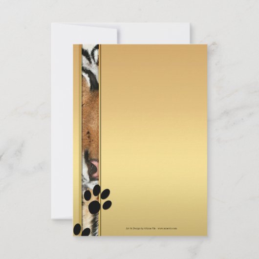 Tiger Safari Zoo Wedding RSVP Kaart (Achterkant)