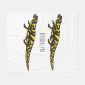 Tiger salamander cartoon illustratie fleece deken (Voorkant (Horizontaal))
