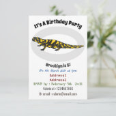 Tiger salamander cartoon illustratie kaart (Staand voorkant)