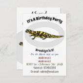 Tiger salamander cartoon illustratie kaart (Voorkant / Achterkant)