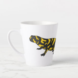 Tiger salamander cartoon illustratie latte mok