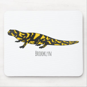 Tiger salamander cartoon illustratie muismat