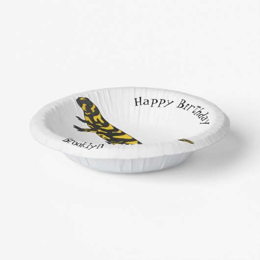 Tiger salamander cartoon illustratie papieren kommen (Gebogen)