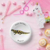 Tiger salamander cartoon illustratie papieren kommen (Feest)