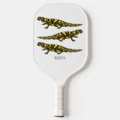 Tiger salamander cartoon illustratie pickleball paddle (Achterkant)