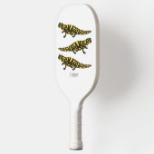 Tiger salamander cartoon illustratie pickleball paddle (Links)