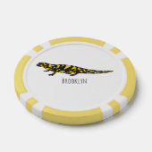 Tiger salamander cartoon illustratie poker chips (Enkel)