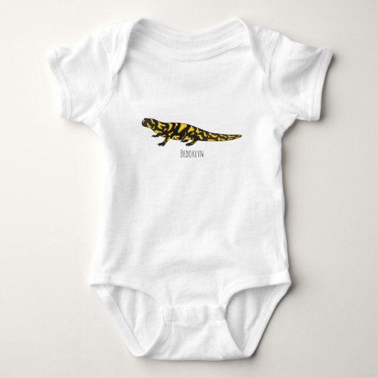 Tiger salamander cartoon illustratie romper (Voorkant)
