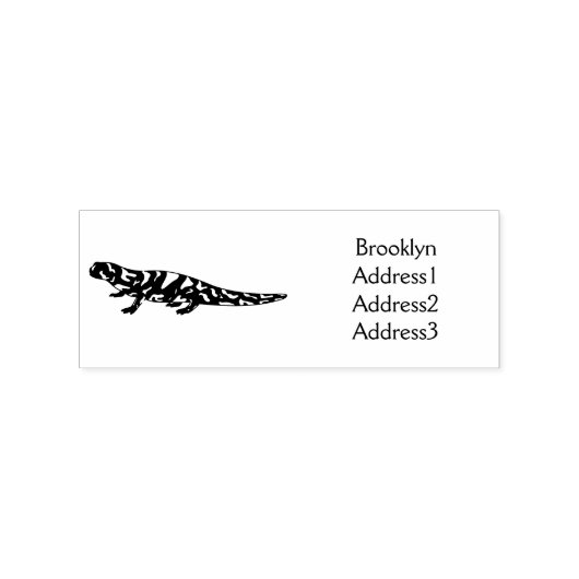 Tiger salamander cartoon illustratie rubberstempel (Afrduk)