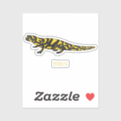 Tiger salamander cartoon illustratie sticker (Vel)