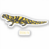 Tiger salamander cartoon illustratie sticker (Voorkant)