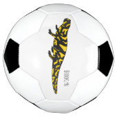 Tiger salamander cartoon illustratie voetbal (Gedraaid)