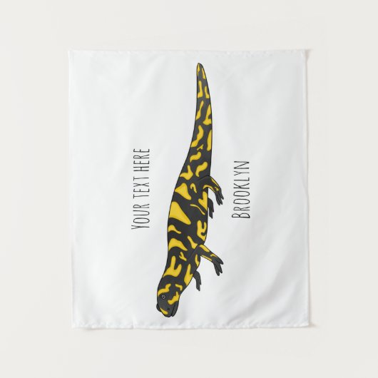 Tiger salamander cartoon illustratie wandkleed (Voorkant)