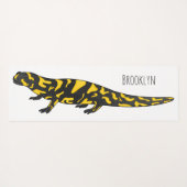 Tiger salamander cartoon illustratie yogamat (Achterkant (horizontaal))