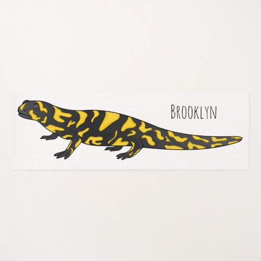 Tiger salamander cartoon illustratie yogamat (Voorkant (horizontaal))