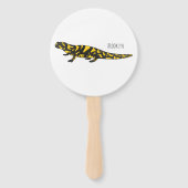Tiger salamander cartoon illustration handwaaier (Achterkant)