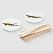 Tiger salamander cartoon illustration handwaaier (Niet-gemonteerd)