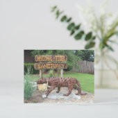 Tiger Sanctuary Sign Briefkaart (Staand voorkant)