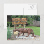 Tiger Sanctuary Sign Briefkaart (Voorkant / Achterkant)