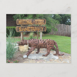 Tiger Sanctuary Sign Briefkaart