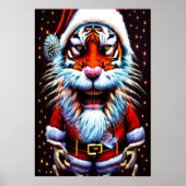 Tiger Santa Claus | AI Art Poster (Voorkant)