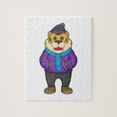 Tiger Scarf Beanie Legpuzzel (Verticaal)