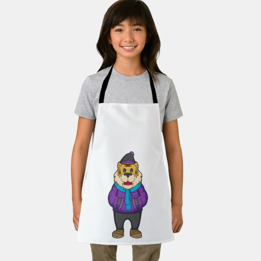 Tiger Scarf Beanie Schort (Insitu)